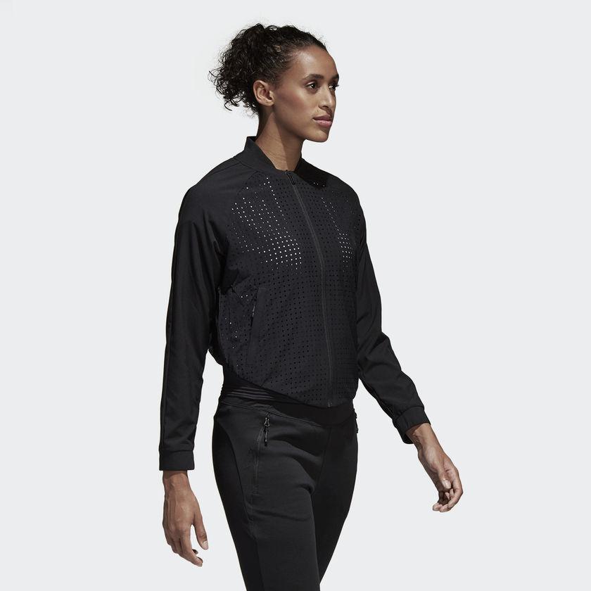Adidas Athletics W Id Bomber Jacket Black Women CE5150 - Image 3