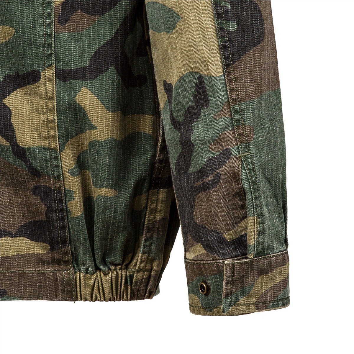 Alpha Industries Women W F-2 French Field Coat Woodland Camo Jacket Wjf48003c1-961 - Image 4