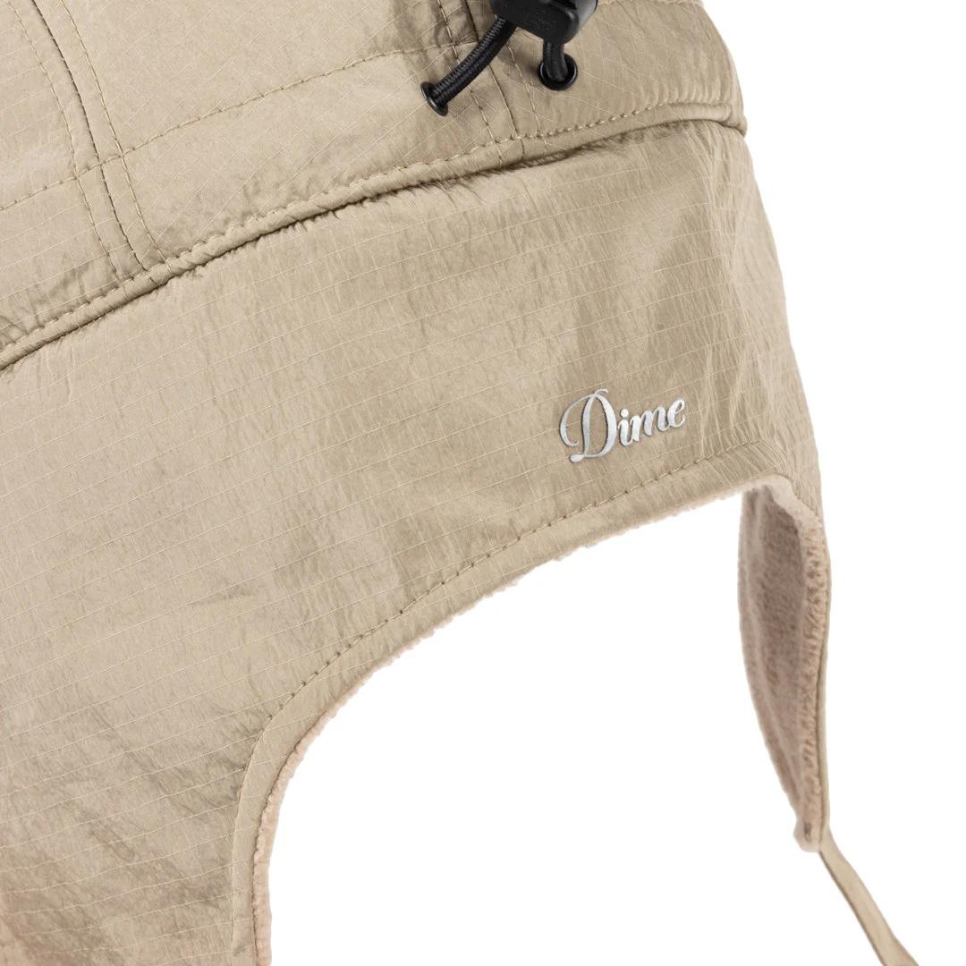 Dime Cursive Earflap Cap Tan - Image 3