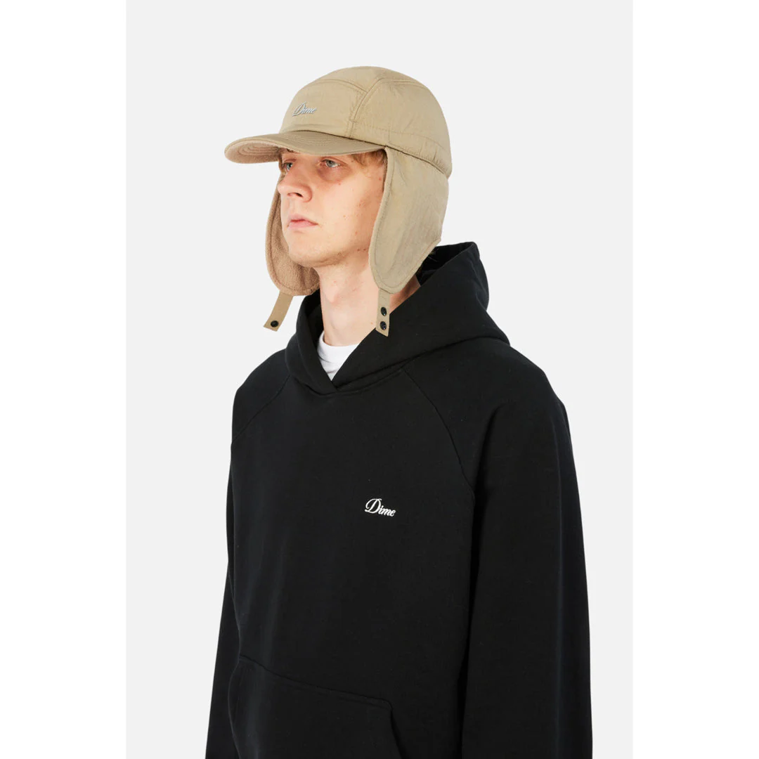Dime Cursive Earflap Cap Tan - Image 5