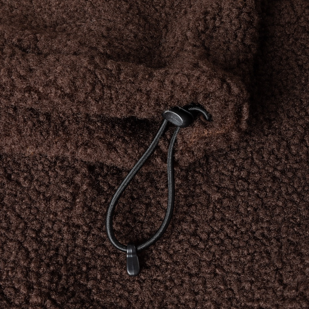 Dime Polar Fleece Sherpa Zip Brown - Image 5