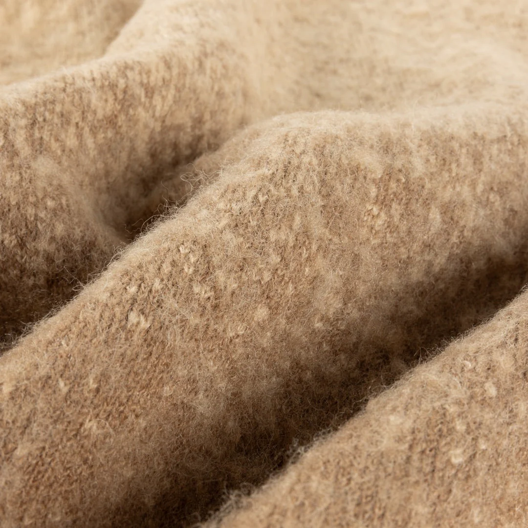 Dime Mohair Double Zip Knit Camel - Image 4