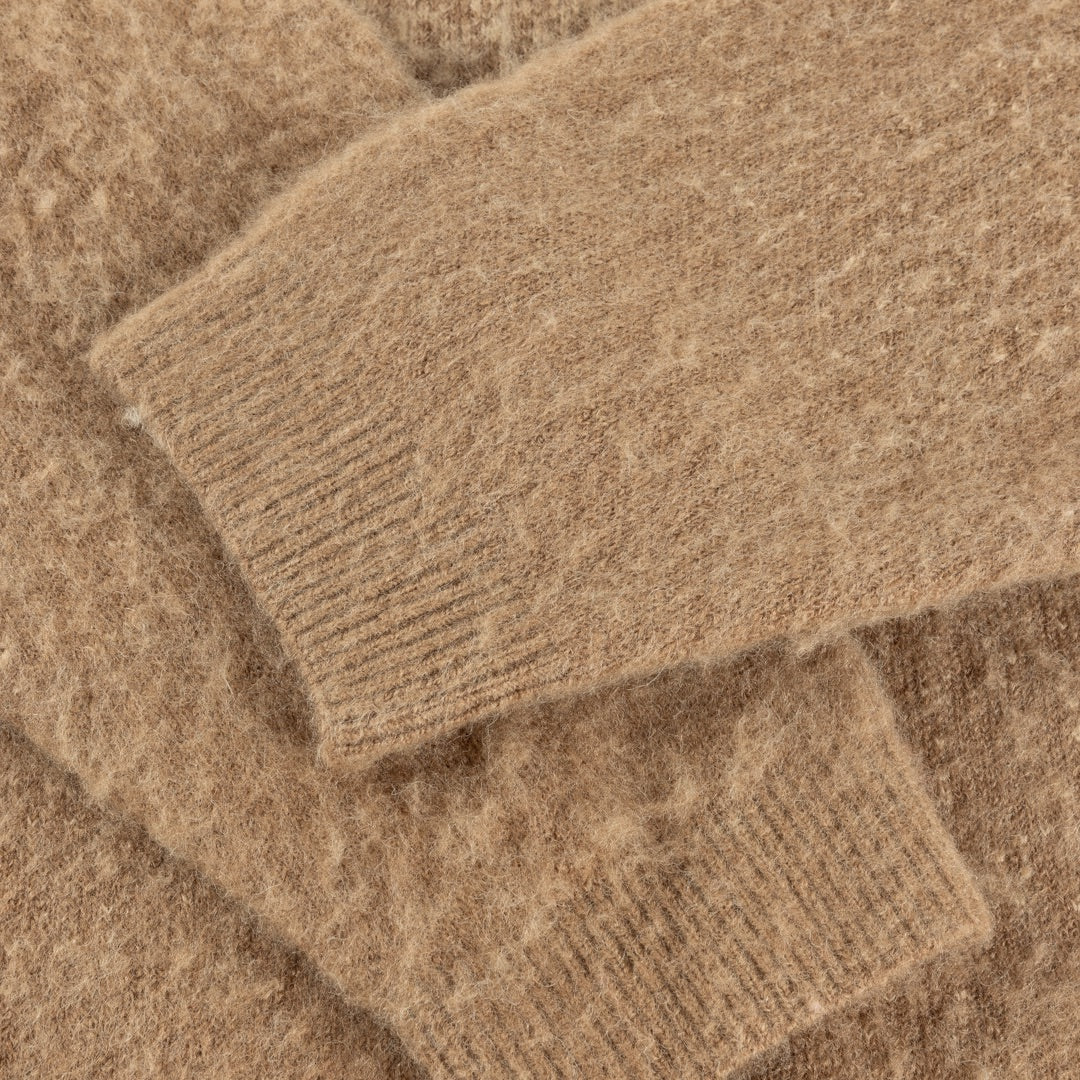 Dime Mohair Double Zip Knit Camel - Image 5