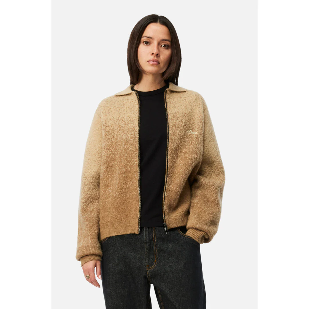Dime Mohair Double Zip Knit Camel - Image 6