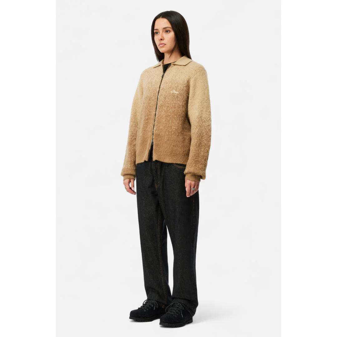 Dime Mohair Double Zip Knit Camel - Image 8