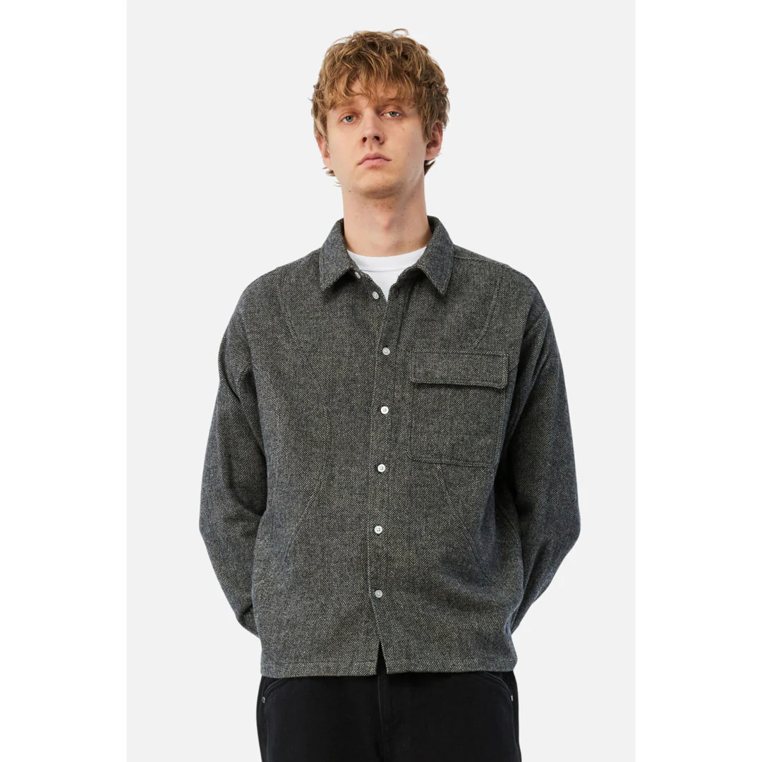 Dime Wool Overshirt Silver - Image 6