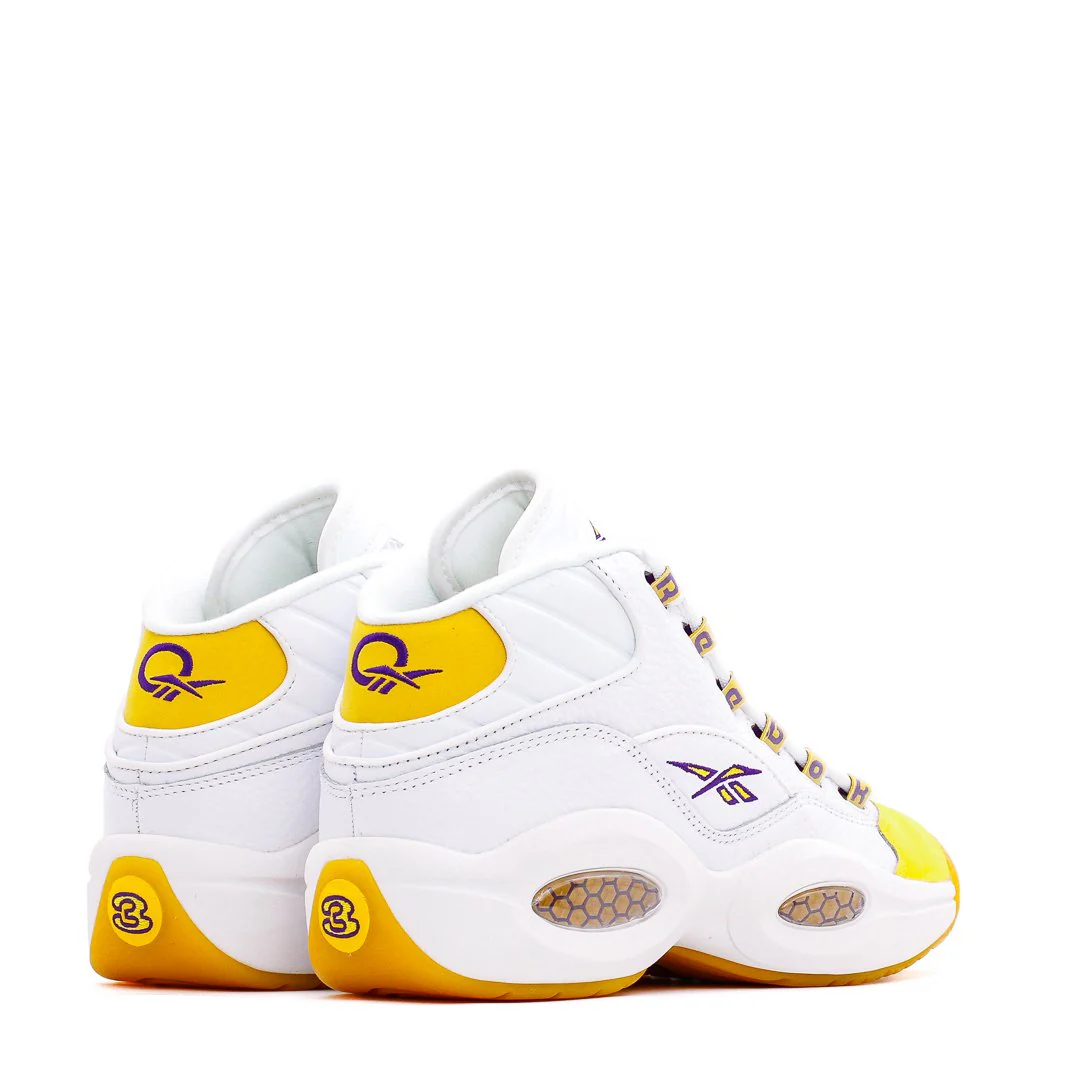 Reebok Classics Basketball Men Question Mid Allen Iverson Yellow Toe Core FX4278 - Image 3