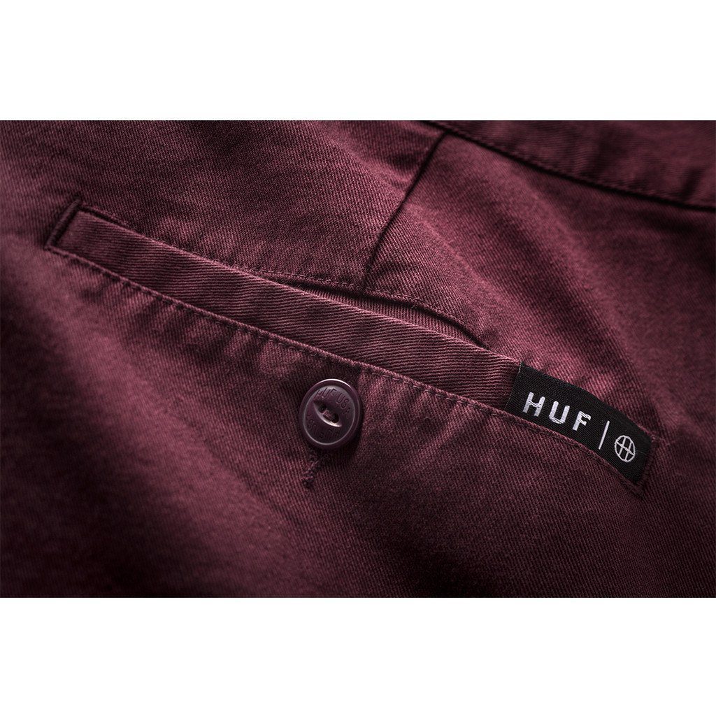 HUF TWILL WALK SHORT WINE HUFPT51003-WNE - Image 3