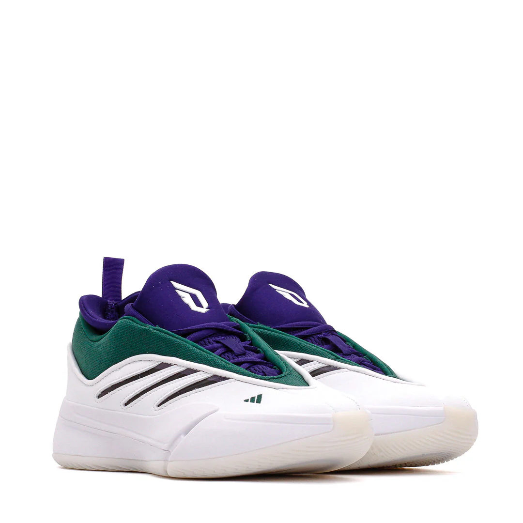 Adidas Basketball Men Dame 9 White Green IG6603 - Image 3