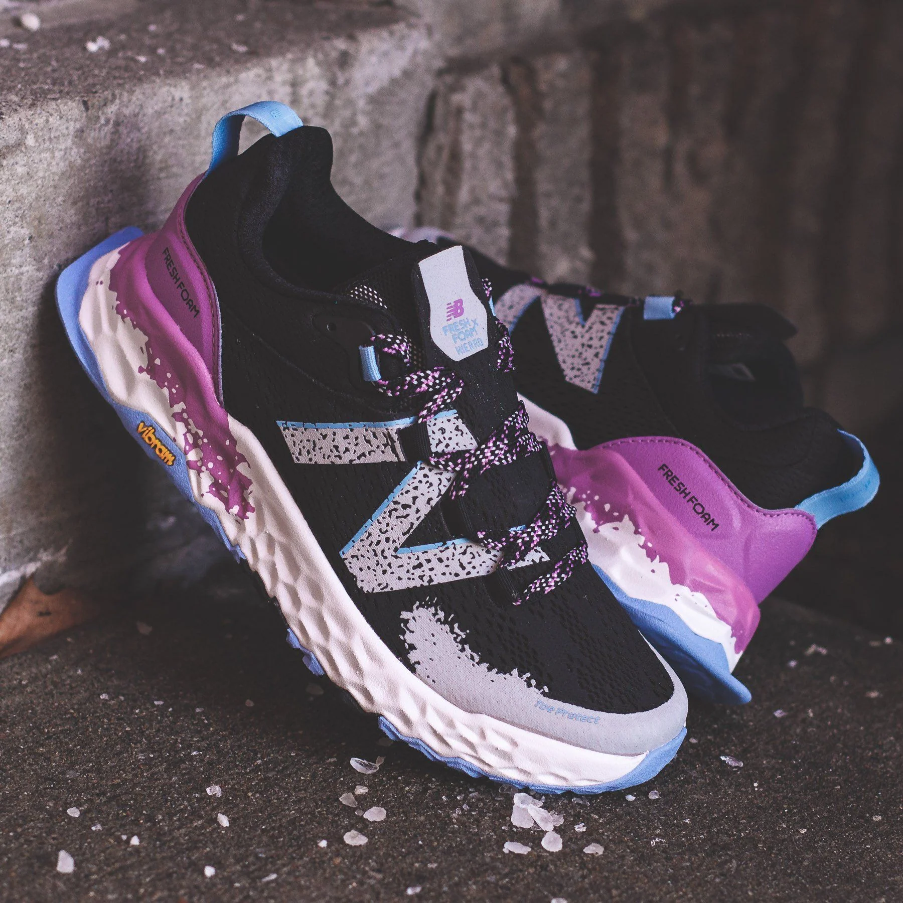 New Balance Hierro v5 Fresh Foam Black Purple Women WTHIERP5 - Image 4