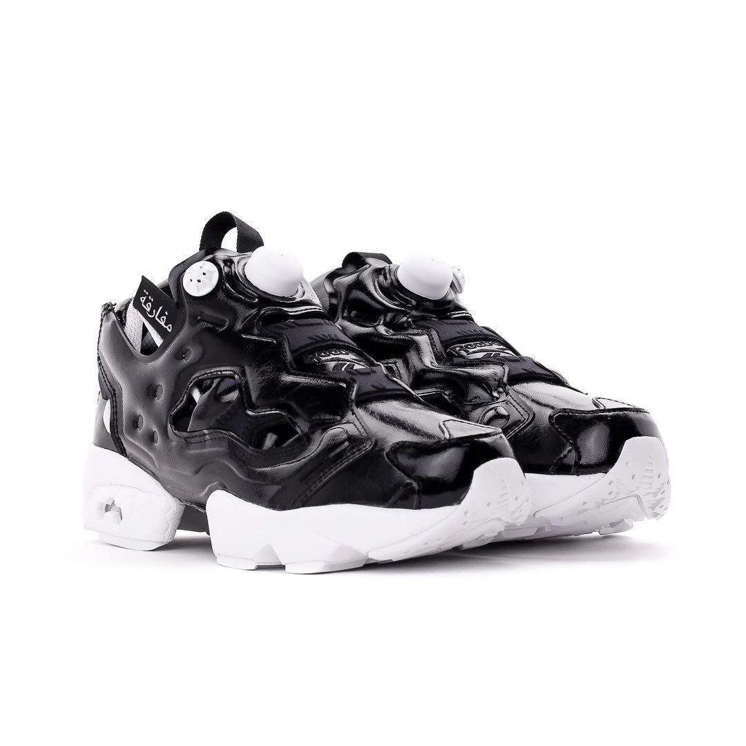 Reebok Classic Women Instapump Fury Ob Overbranded Black Patent AR1635 - Image 3