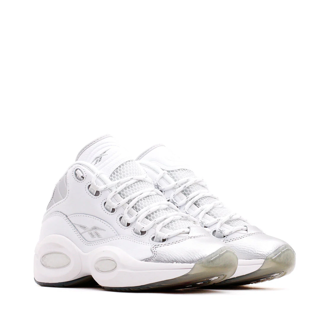 Reebok Classics Basketball Junior Question Mid Allen Iverson White Silver GX3983 - Image 3