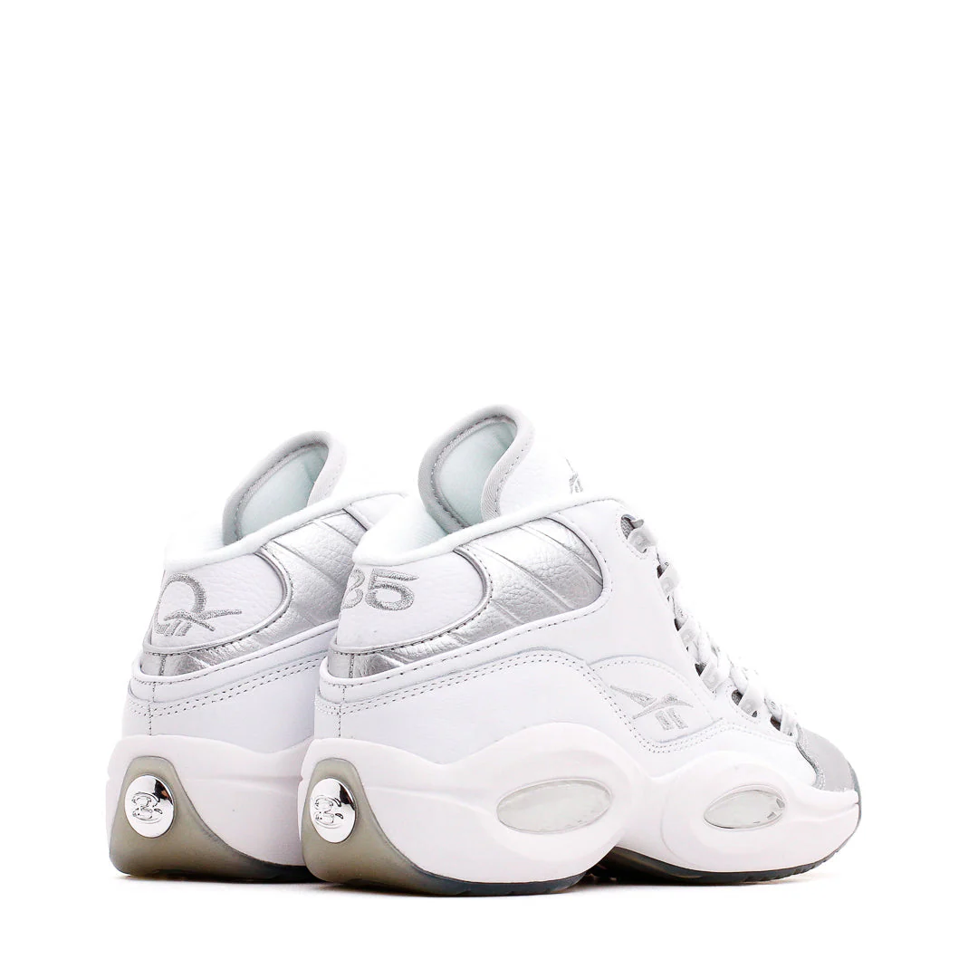Reebok Classics Basketball Junior Question Mid Allen Iverson White Silver GX3983 - Image 4