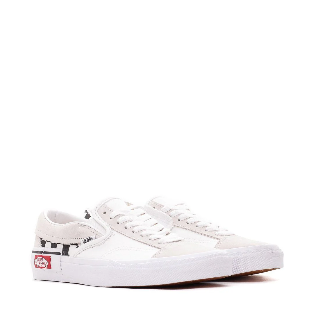 Vans UA Slip-On CAP Checkerboard White Black Men VN0A3WM527I - Image 3