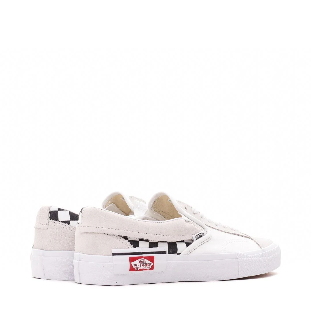 Vans UA Slip-On CAP Checkerboard White Black Men VN0A3WM527I - Image 4